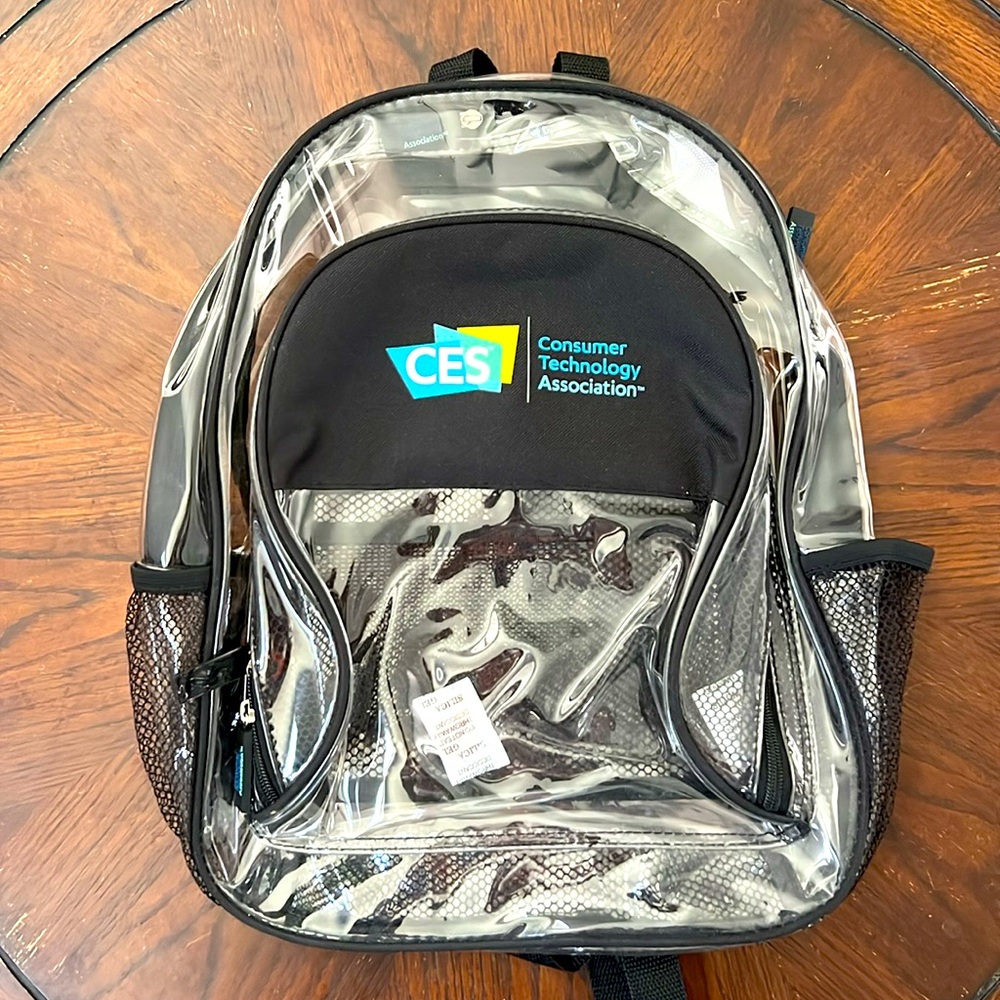 CES Backpack Transparent Stadium Bag NWOT